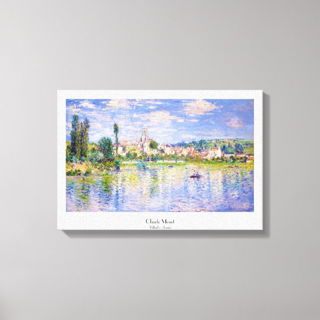 Vetheuil i Summer Claude Monet Canvastryck (Framsida)