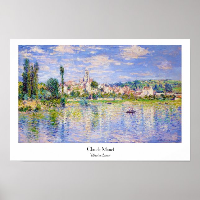 Vetheuil i Summer Claude Monet Poster (Framsidan)