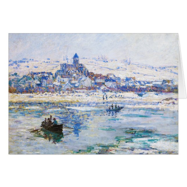 Vetheuil i vintern Claude Monet OBS Kort (Framsidan Horizontal)