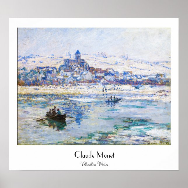 Vetheuil in Winter Claude Monet Poster (Framsidan)