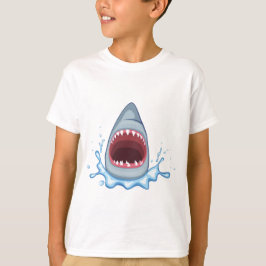 vetorstock_383155 Tecknad Shark Teeth hungrig T-shirt