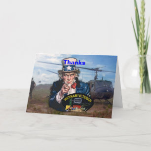 Vets för veteran för Vietnam namkrig lappar Tack Kort