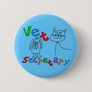 Vetsekreteraregåvor, veterinär- kontorssekretera knapp