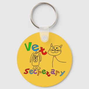 Vetsekreteraregåvor, veterinär- kontorssekretera nyckelring