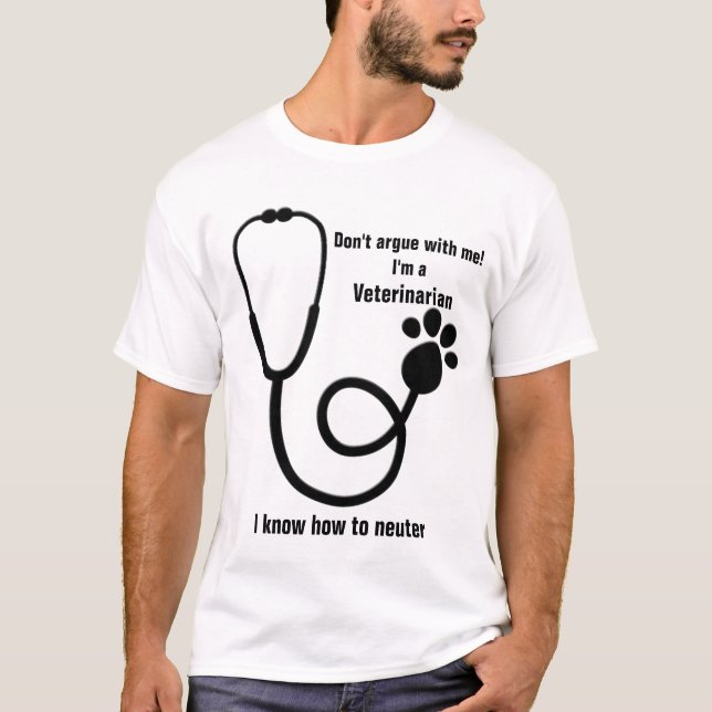 Vetstetoskop i svart man T-tröja T-shirt (Framsida)