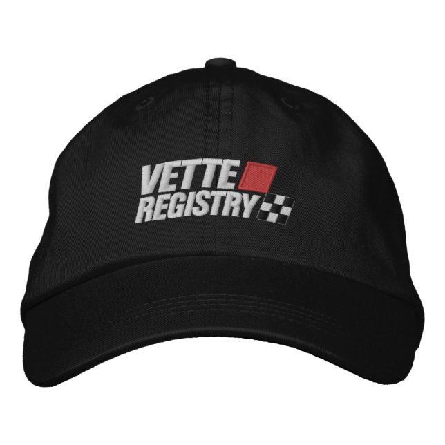 Vette Registry Logo Embroidered Dark Hat Broderad Keps (Framsida)