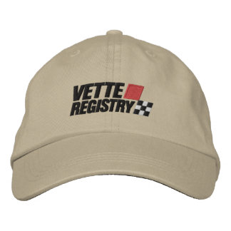 Vette Registry Logotyp Broderad Ljus Hatt Keps