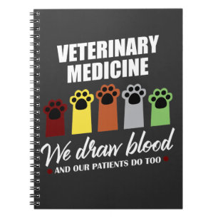 VetTechgåva för veterinär- Techattraktionblod Anteckningsbok