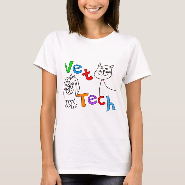 VetTechgåvor, veterinär- tekniker Tee Shirt (Framsida)