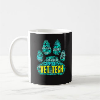 VetTechmugg - kallt ordmoln för veterinärer Kaffemugg