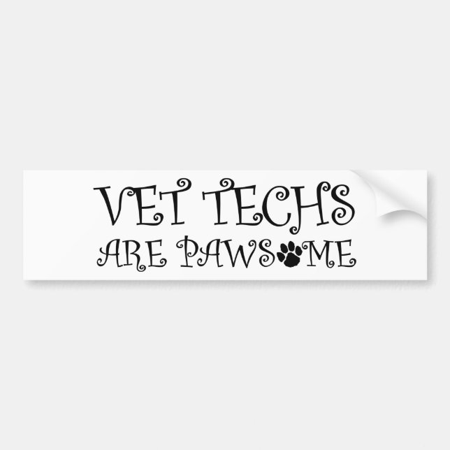 VetTechs är Pawsome Bildekal (Framsidan)