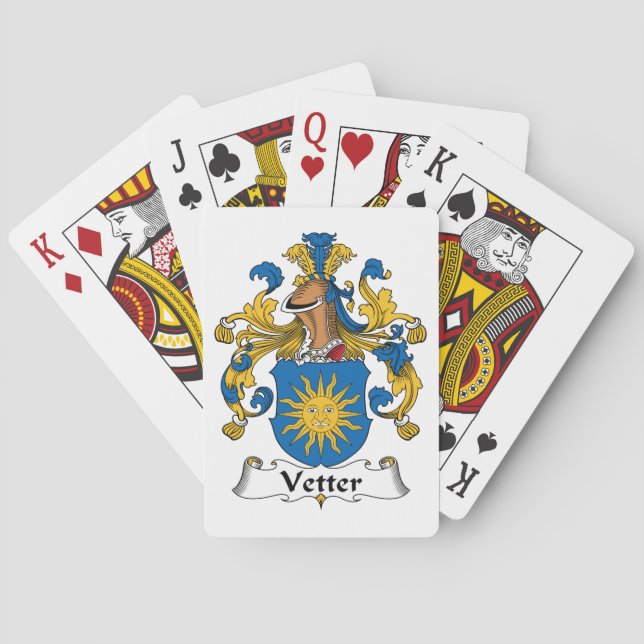 Vetter Family Crest Kortlek (Baksidan)