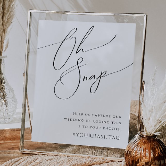 Vettigt minimalistiskt skript Oh Snap Hashtag Poster (Skapare uppladdad)