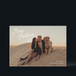 Vettigt skript Foto Modern jul Julkort<br><div class="desc">Modern julkort med "God jul" i ett vismiskt skript över ditt favoritfoto.</div>