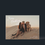 Vettigt skript Foto Modern jul Julkort<br><div class="desc">Modern julkort med "God jul" i ett vismiskt skript över ditt favoritfoto.</div>