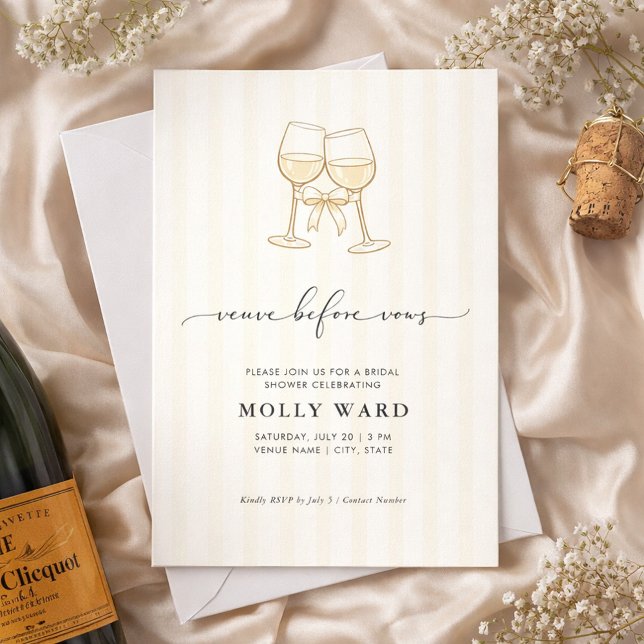 Veuve Before Vows Bridal Shower Invitation Inbjudningar (Skapare uppladdad)