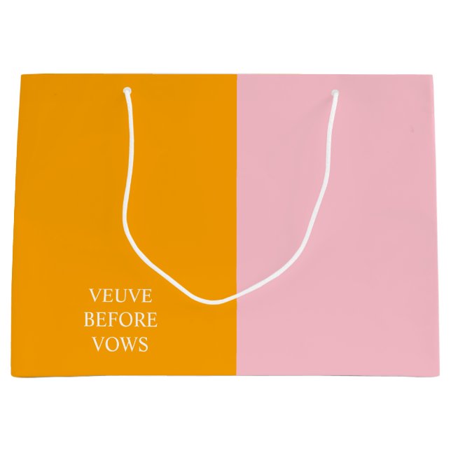 Veuve before Vows Halva Orange Rosa Gift-säck (Framsidan)