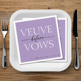 Veuve before Vows Lavender Lila Möhippa Pappersservett