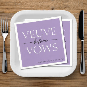 Veuve before Vows Lavender Lila Möhippa Pappersservett