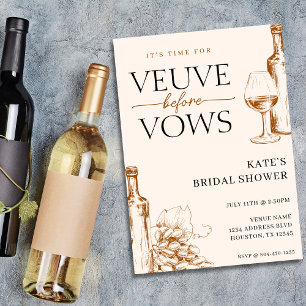 Veuve before Vows Tan Brown Möhippa Inbjudningar