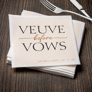 Veuve before Vows Tan Brown Möhippa Pappersservett