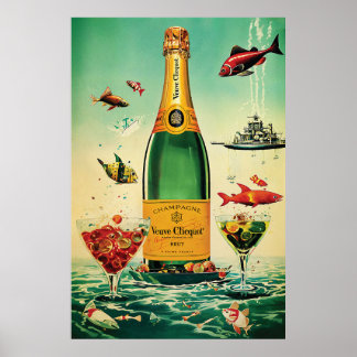 Veuve Cliquot Champagne Poster,Vintage Alkohol Ads Poster
