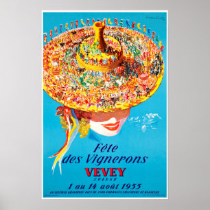 Vevey,Schweiz,Travel Poster