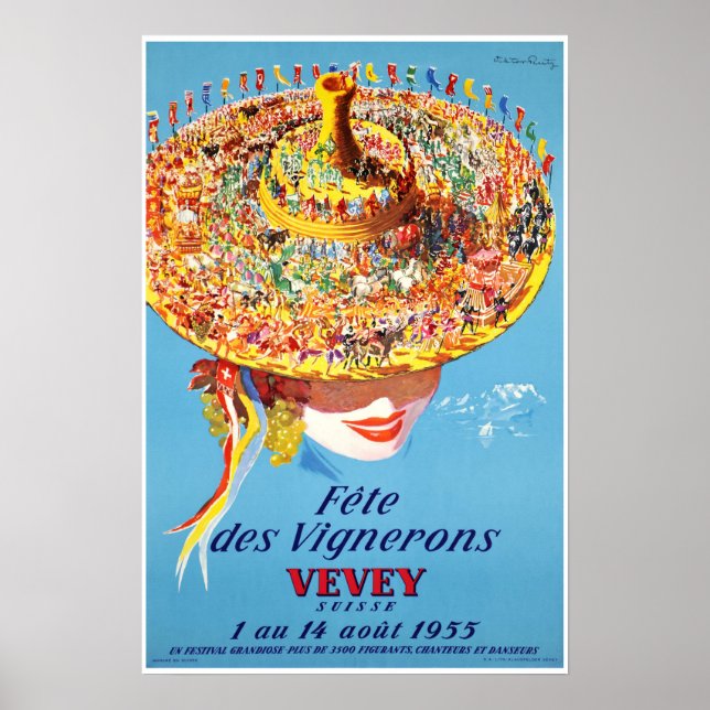 Vevey,Schweiz,Travel Poster (Framsidan)