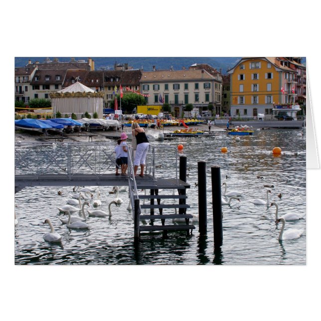 Vevey Sjö Genève Hälsningskort (Framsidan Horizontal)