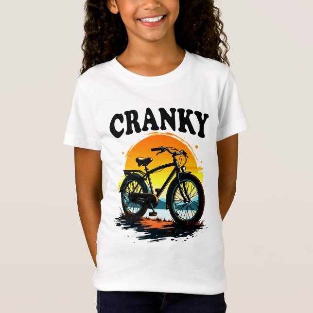 Vevy: Unik Biker Tee - Solnedgång Bike Graphic (Framsida)