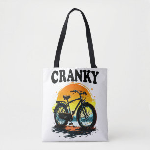 Vevy: Unik Biker Tee - Solnedgång Bike Graphic Tygkasse