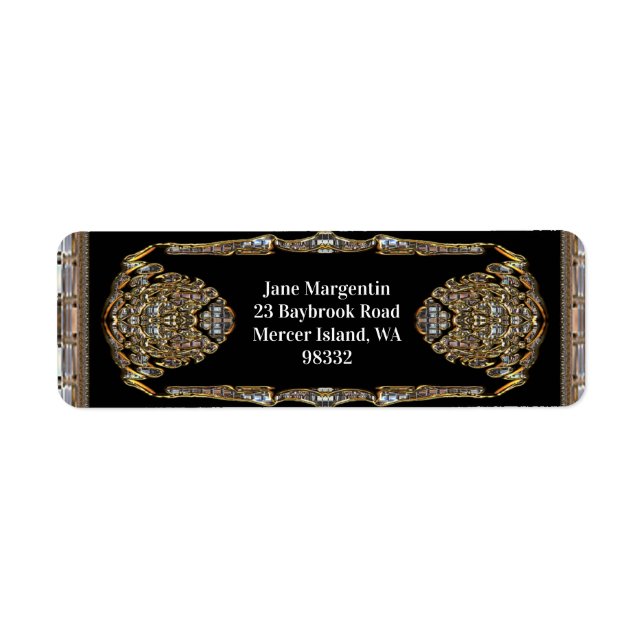 Vex Elite Elegant Chic Returadress Etikett (Framsidan)