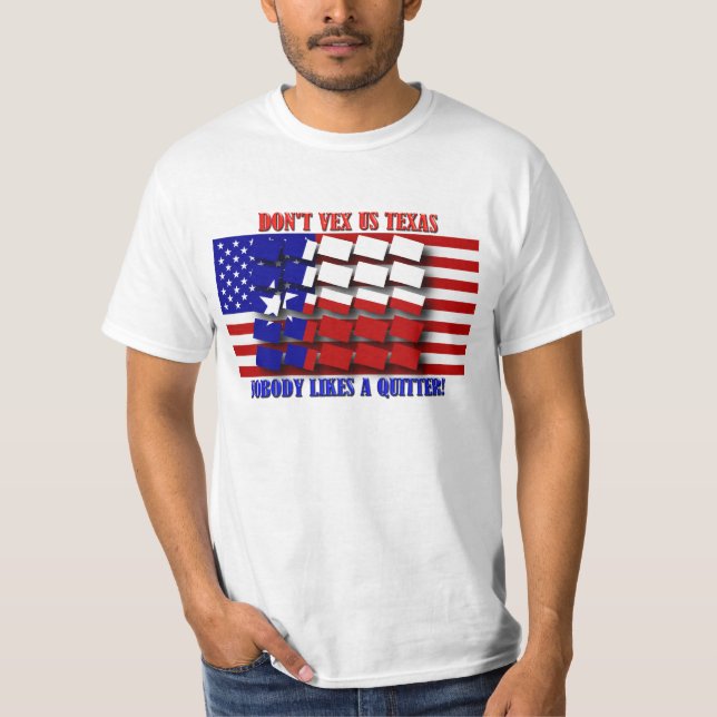 Vex inte USA Texas - ingen gillar en kvitter T-shirt (Framsida)