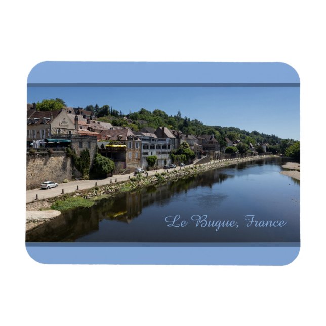 Vezerefloden Le Bugue, Dordogne, Frankrike Magnet (Horisontell)