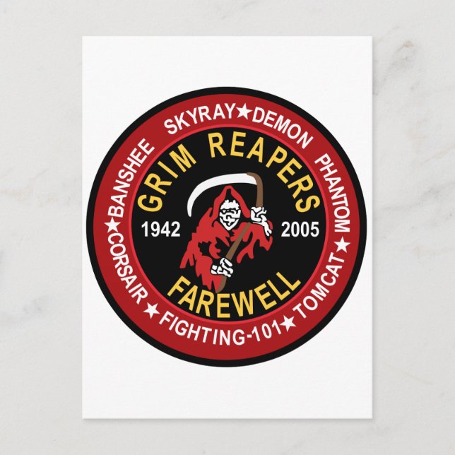 VF-101 Grim Reaper Vykort (Framsida)