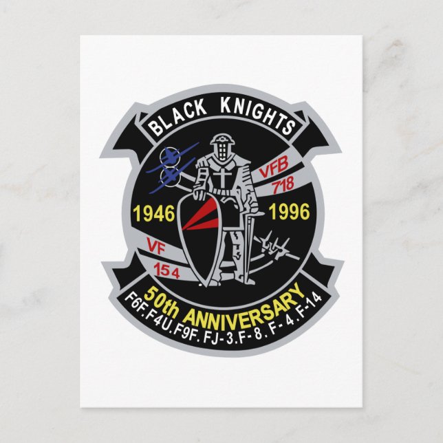 VF-154 Black Knight 50-årsdagen Vykort (Framsida)