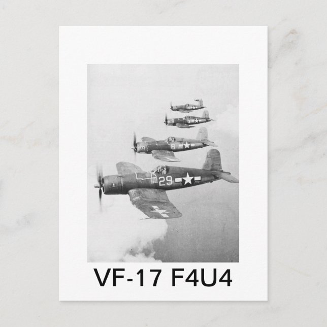 VF-17 F4U4 CORSAIRS VYKORT (Framsida)