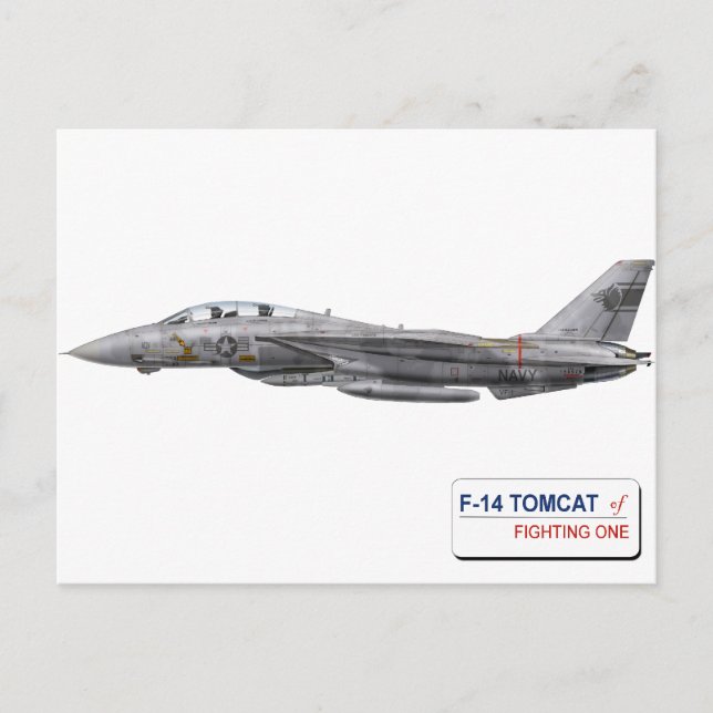 VF-1 Wolfpack F-14 Tomcat Vykort (Framsida)