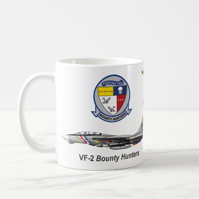 VF-2 Tomcat för skottpengar F-14 Kaffemugg (Vänster)