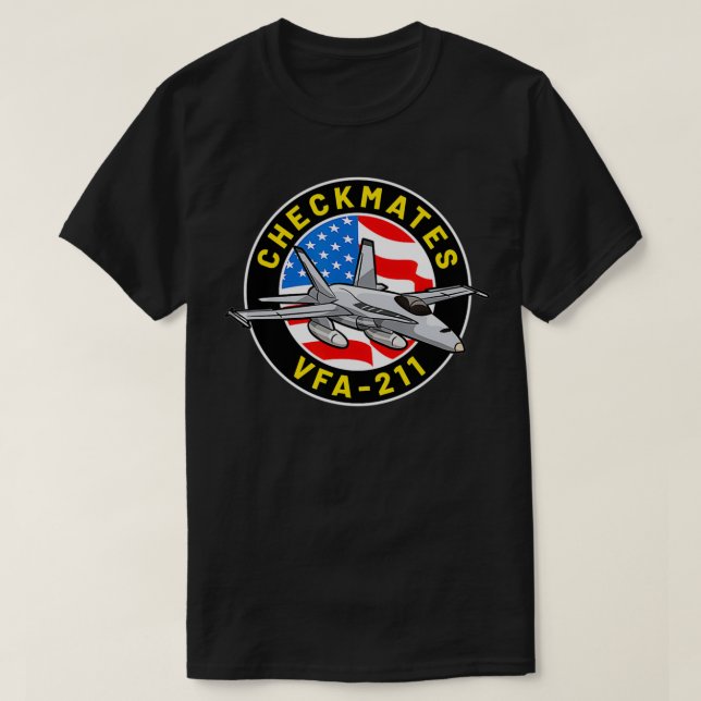 VFA211 Squadron F18 Toppen Hornet T Shirt (Design framsida)