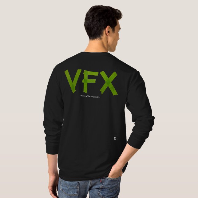 VFX-besättningstransportens Långärmad - Grönt/Mörk T Shirt (Hel baksida)