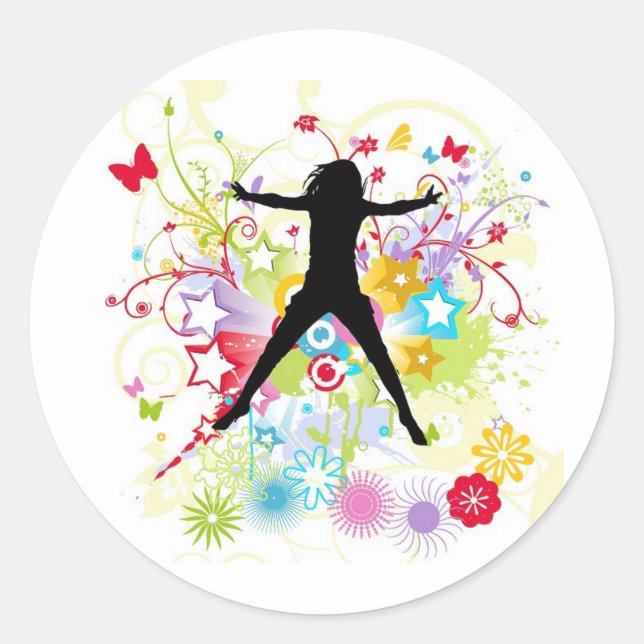 vg 8 runt klistermärke (Framsida)