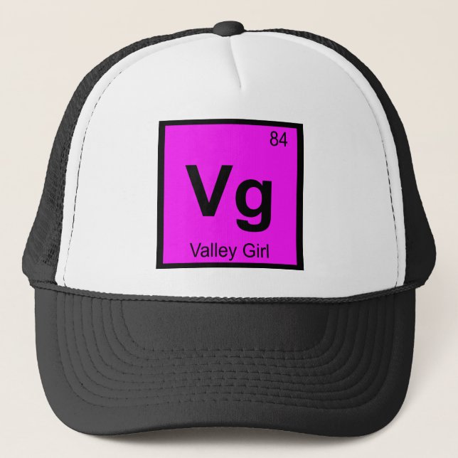 Vg - Valley Girl Chemistry Periodiska Systemet Sym Keps (Framsida)