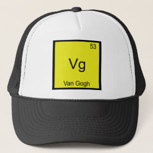Vg - Van Gogh Rolig Kemiskt Elemente Symbol T-Shir Truckerkeps