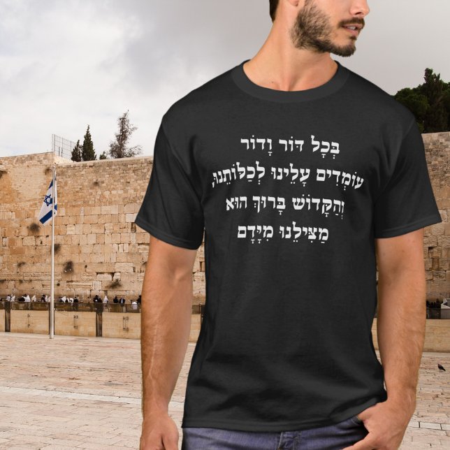 V'hee hon'amda Patriotic Zionist Jewish Hebrew T Shirt (Skapare uppladdad)