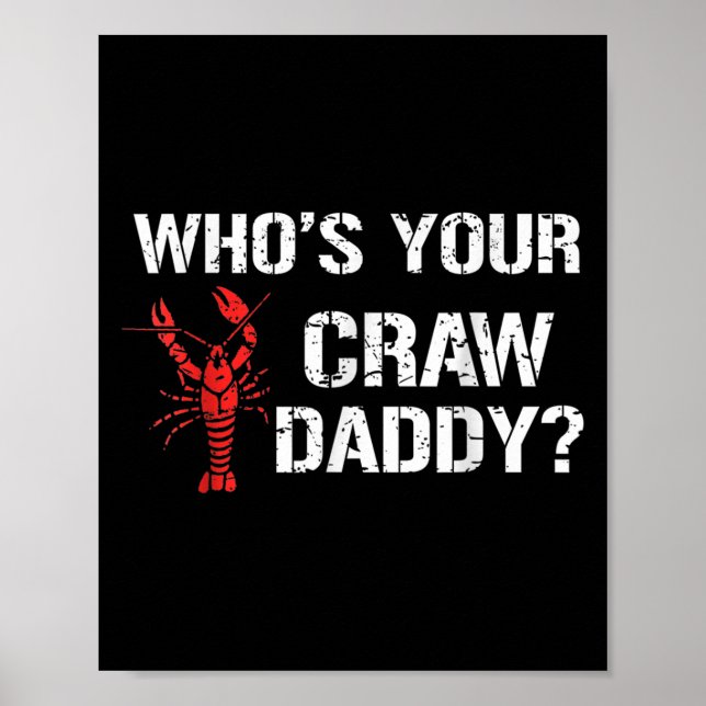 Vhos er Kräftor Boil Funny Cajun Manar Poster (Framsidan)