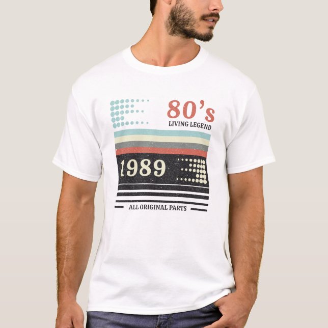 Vhs Cassete 1989 Begränsad Edition | Födelsedag Gi T Shirt (Framsida)