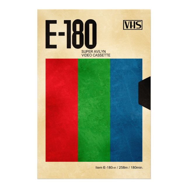 VHS E-180 - 80s Fototryck (Framsidan)