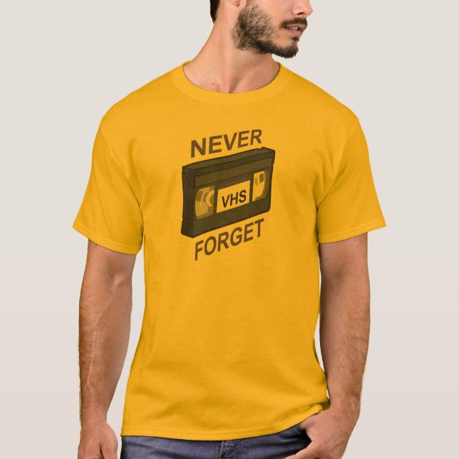 VHS glömmer aldrig T-shirt (Framsida)