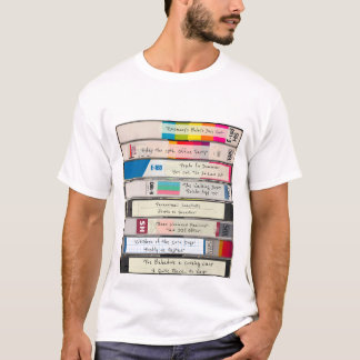 VHS Halloween skräckparodi Editable Movies Titles T Shirt